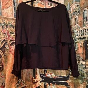 Marc New York Black Layered Blouse